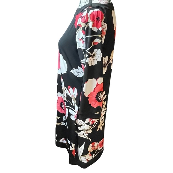 White House Black Market Black and Red Floral Dress - Picture 2 of 7